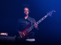 Bass player in Cory Wong 2022 European tour during the Music Concert Cory Wong - 2022 Fall Tour on aprile 07, 2022 at the Gran Teatro Morato...