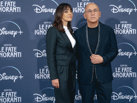 Ambra Angiolini(L), and Ferzan Ozpetek attend the photocall of the tv series 