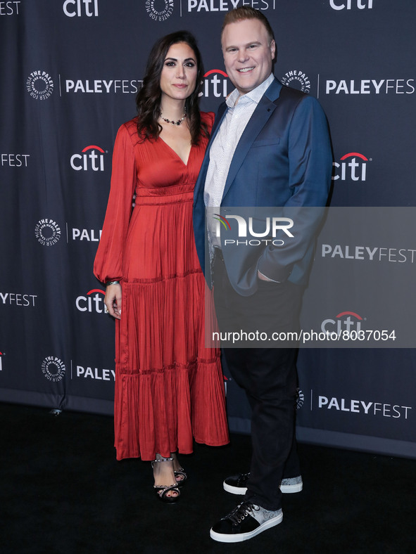 Debbie Heald and Josh Heald arrive at the 2022 PaleyFest LA - Netflix's 'Cobra Kai' held at the Dolby Theatre on April 8, 2022 in Hollywood,...