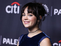 Mary Mouser arrives at the 2022 PaleyFest LA - Netflix's 'Cobra Kai' held at the Dolby Theatre on April 8, 2022 in Hollywood, Los Angeles, C...