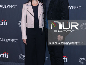 Phyllis Fierro and Ralph Macchio arrive at the 2022 PaleyFest LA - Netflix's 'Cobra Kai' held at the Dolby Theatre on April 8, 2022 in Holly...