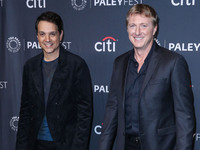 Ralph Macchio and William Zabka arrive at the 2022 PaleyFest LA - Netflix's 'Cobra Kai' held at the Dolby Theatre on April 8, 2022 in Hollyw...