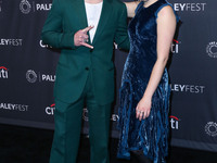 Tanner Buchanan and Mary Mouser arrive at the 2022 PaleyFest LA - Netflix's 'Cobra Kai' held at the Dolby Theatre on April 8, 2022 in Hollyw...