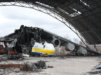 KYIV REGION, UKRAINE - World's largest aircraft An-225 
