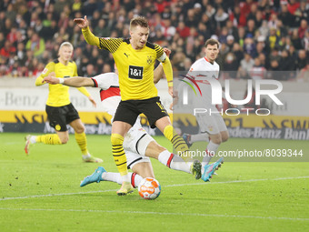 Marco Reus of Borussia Dortmund during the German championship Bundesliga football match between VFB Stuttgart and Borussia Dortmund on Apri...