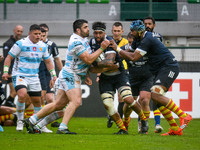 Action during the Rugby Challenge Cup Benetton Rugby vs Usa Perpignan on April 09, 2022 at the Monigo Stadium in Treviso, Italy (