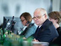 President of the National Bank of Poland Adam Glapinski, interviewed by the Public Finance Committee as a candidate for a second term as Pol...
