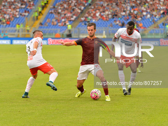 Miralem Pjianic during the Italian Serie A football match A.S. Roma vs Carpi at the Olympic Stadium in Rome, on september 26, 2015. (