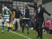 Sporting's Portuguese coach Jorge Jesus reacts during the Premier League 2015/16 match between Boavista FC and Sporting CP, at Bessa Sec XXI...