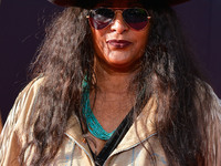 American actress Pam Grier arrives at the 2022 TCM Classic Film Festival Opening Night 40th Anniversary Screening Of 'E.T. The Extra-Terrest...