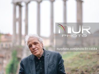  Director Abel Ferrara attends the reading of Gabriele Tinti's poems at Foro Romano on April 19, 2022 in Rome, Italy. (