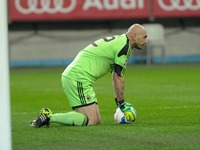 Abbiati (Mialn) during the Serie Amatch between Milan vs Catania, on April 13, 2014. (