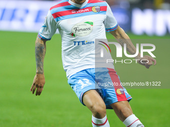 Monzon (Catania) during the Serie Amatch between Milan vs Catania, on April 13, 2014. (