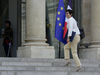 French Seas Minister Annick Girardin arrives at the first weekly cabinet meeting at the Elysee palace after presidential election - April 28...