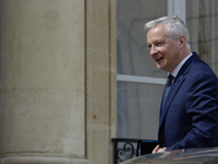 French Economy Minister Bruno Le Maire arrives at the first weekly cabinet meeting at the Elysee palace after presidential election - April...
