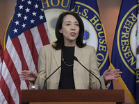 US Representative Maria Cantwell(D-WA) speaks about Lower Gas Prices legislation during press conference, today on April 28, 2022 at HVC/Cap...