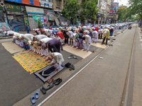 Muslim community observes Eid-Ul-Fitr after the end of Ramadan month in Kolkata , India , on 3 May 2022 . (