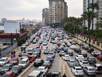 Roads are crowded after People closed roads to perform Eid Prayers first day of Eid Alfitr, on May 2, 2022, in Cairo, Egypt.  (