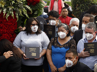 Janet Arzate, Adriana Galván, among other victims of the  the collapse of the elevated metro line 12 offering a Memorial to remember all vic...