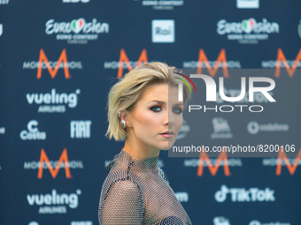 Cornelia Jakobs (Hold me closer) Sweeden during the Turquoise carpet opening ceremony of the Eurovision 2022 on 08 of May 2022, at Reggia di...
