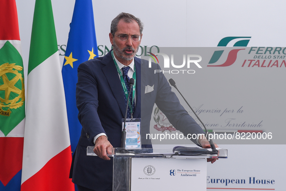 Valerio De Molli “Verso Sud” Advisory Board Spokesperson speaks to members of the Meeting at the 1st edition of ”Verso Sud” organized by the...