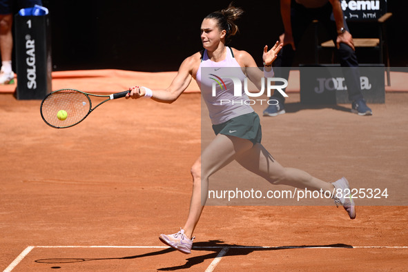 Arena Sabalenka (BLR) during the quarter finals against Amanda Anisimova (USA) of the WTA Master 1000 Internazionali BNL D'Italia tournament...