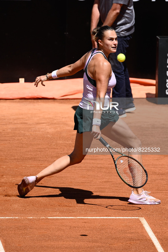 Arena Sabalenka (BLR) during the quarter finals against Amanda Anisimova (USA) of the WTA Master 1000 Internazionali BNL D'Italia tournament...