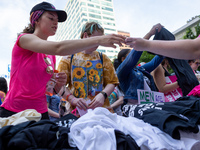 Demonstrators are seen attending the Planned Parenthood ‘Bans Off Our Bodies’ day of action protest after Politico released a leaked initial...