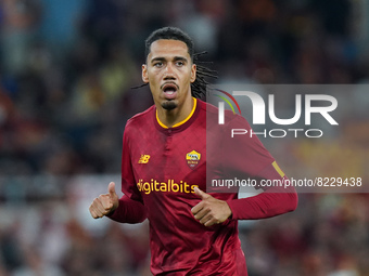 Chris Smalling of AS Roma during the Serie A match between AS Roma and Venezia Fc on May 14, 2022 in Rome, Italy.  (