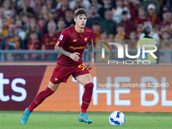 Nicola Zalewski of AS Roma during the Serie A match between AS Roma and Venezia Fc on May 14, 2022 in Rome, Italy.  (