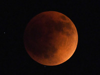 May 15, 2022 - A total lunar eclipse is seen on May 15, 2022 in Orlando, Florida. The 90-minute eclipse was visible across much of the earth...