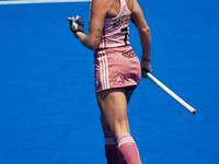 Agustina Albertarrio of Argentina smiles during the FIH Hockey Pro League Women game between Spain and Argentina at Estadio Betero, May 15,...