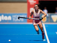 Eugenia Trinchinetti in action during the FIH Hockey Pro League Women game between Spain and Argentina at Estadio Betero, May 15, 2022, Vale...