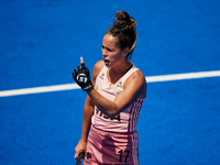 Rocio Sanchez of Argentina reacts during the FIH Hockey Pro League Women game between Spain and Argentina at Estadio Betero, May 15, 2022, V...