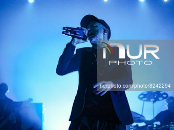 Samuel Romano of Subsonica performs live at Alcatraz on April 12, 2022 in Milan, Italy (