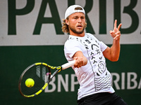 Alexandre MULLER of France during the Qualifying Day one of Roland-Garros 2022, French Open 2022, Grand Slam tennis tournament on May 16, 20...