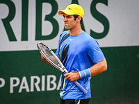 Bradley KLAHN of United States looks dejected during the Qualifying Day one of Roland-Garros 2022, French Open 2022, Grand Slam tennis tourn...