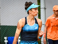 Georgina GARCIA PEREZ of Spain celebrates his point during the Qualifying Day one of Roland-Garros 2022, French Open 2022, Grand Slam tennis...