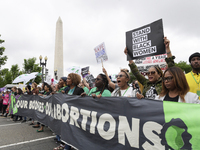 Demonstrators from PLANNED PARENTHOOD’S movement  hold a rally about Bans Off our Bodies and march to US Supreme Court to support abortion,...