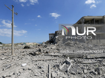A view of damaged resort building caused by a rocket strike in Odesa region, Ukraine on 16 May 2022. As a result of rocket strike four peopl...