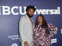 NEW YORK, NEW YORK - MAY 16: Echo Kellum and Nicole Bye attend the 2022 NBCUniversal Upfront at Mandarin Oriental Hotel on May 16, 2022 in N...