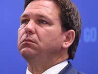 May 16, 2022 - Florida Gov. Ron DeSantis speaks at a press conference at Seminole State College to announce his approval of over $125 millio...