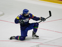 GOAL 
PETAN Alex (Italy) 
 during the Ice Hockey World Championship - Italy vs Denmark on May 17, 2022 at the Ice Hall in Helsinki, Finlan...