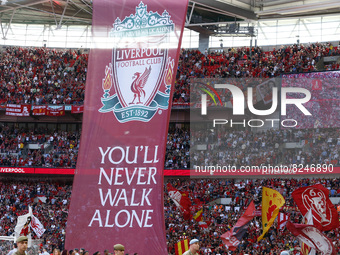  Liverpool fansduring FA Cup Final between Chelsea and Liverpool at Wembley Stadium , London, UK 14th May , 2022
 (