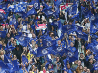 LONDON, ENGLAND - MAY 15:Chelsea fans celebrating the team's first goal during Women's  FA Cup Final between Chelsea Women and Manchester Ci...