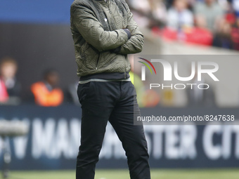 LONDON, ENGLAND - MAY 15:Gareth Taylor manager of Manchester City WFC during Women's  FA Cup Final between Chelsea Women and Manchester City...