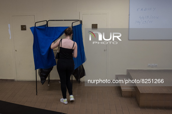 Students went to vote at Athens Law School during student elections in Athens, Greece on May 18, 2022. 