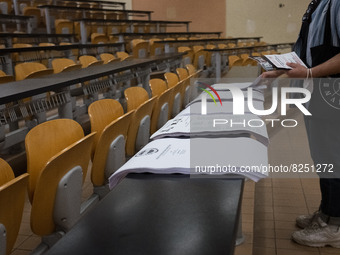 Students went to vote at Athens Law School during student elections in Athens, Greece on May 18, 2022. (