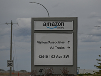 Amazon delivery sign seen outside Amazon Fulfillment Services DYB3 in Nisku, near Edmonton.
On Wednesday, May 18, 2022, in Edmonton, Alberta...