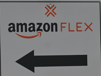 Amazon Flex logo next to Amazon Fulfillment Services DYB3 in Nisku, near Edmonton.
On Wednesday, May 18, 2022, in Edmonton, Alberta, Canada....